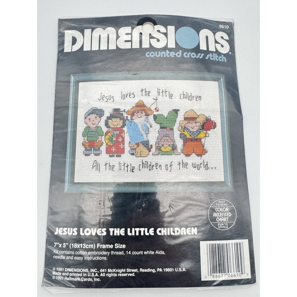 Dimensions Jesus Loves The Little Children Counted Cross Stitch Kit #6610 New
